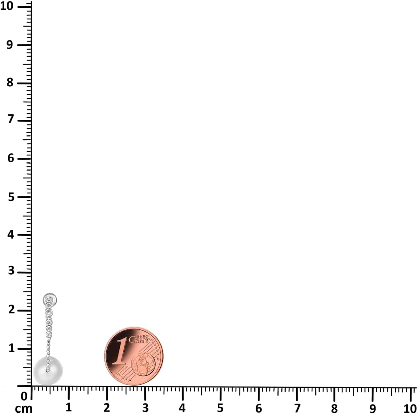 Schöner-SD Ohrringe mit Kette und Süßwasser-Zuchtperle 925 Silber