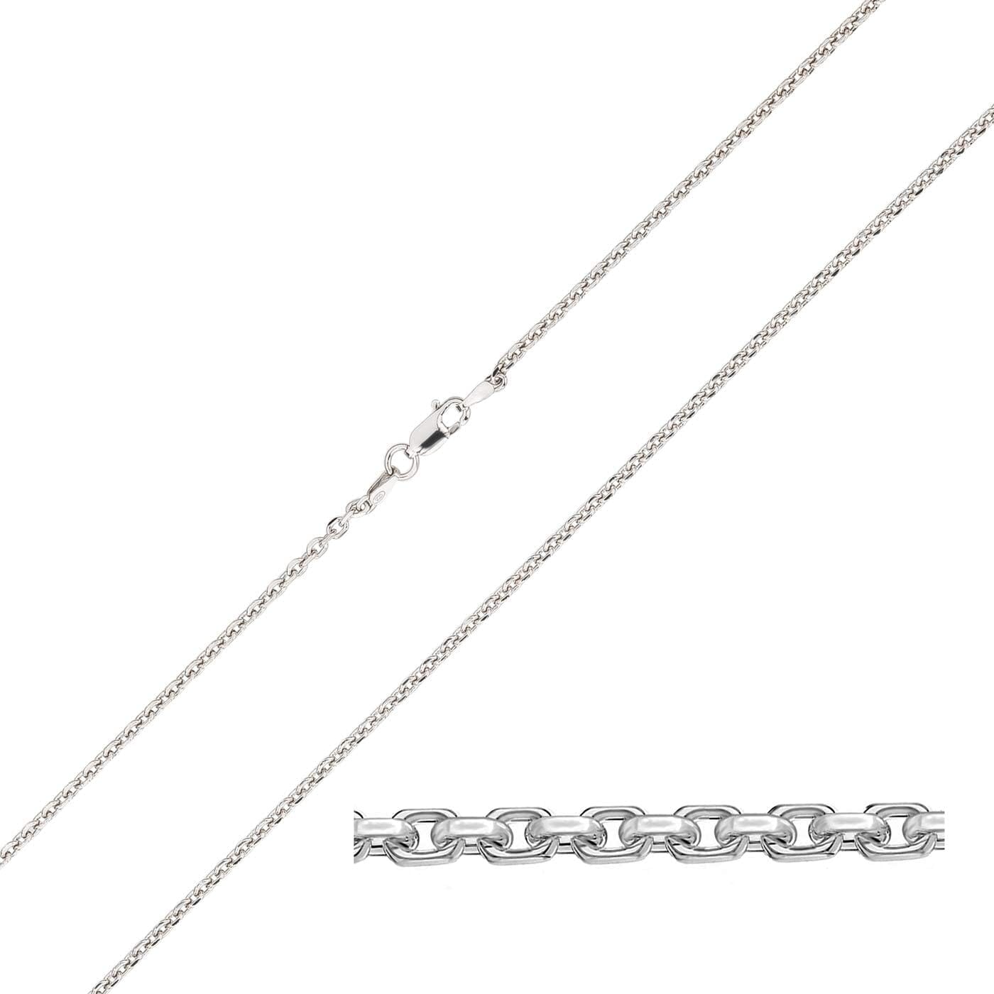 Schöner-SD Silberkette Ankerkette 2,5mm 925 Silber Rhodium