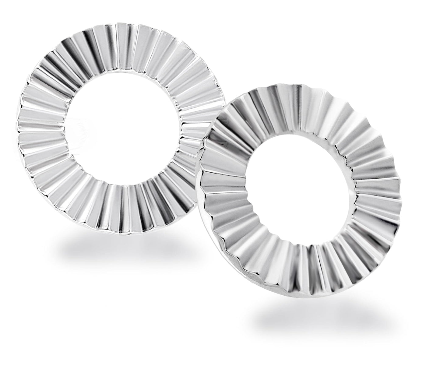 Schöner-SD Creolen Einhänger Disc Scheibe Anhänger rund 925 Silber Rhodium