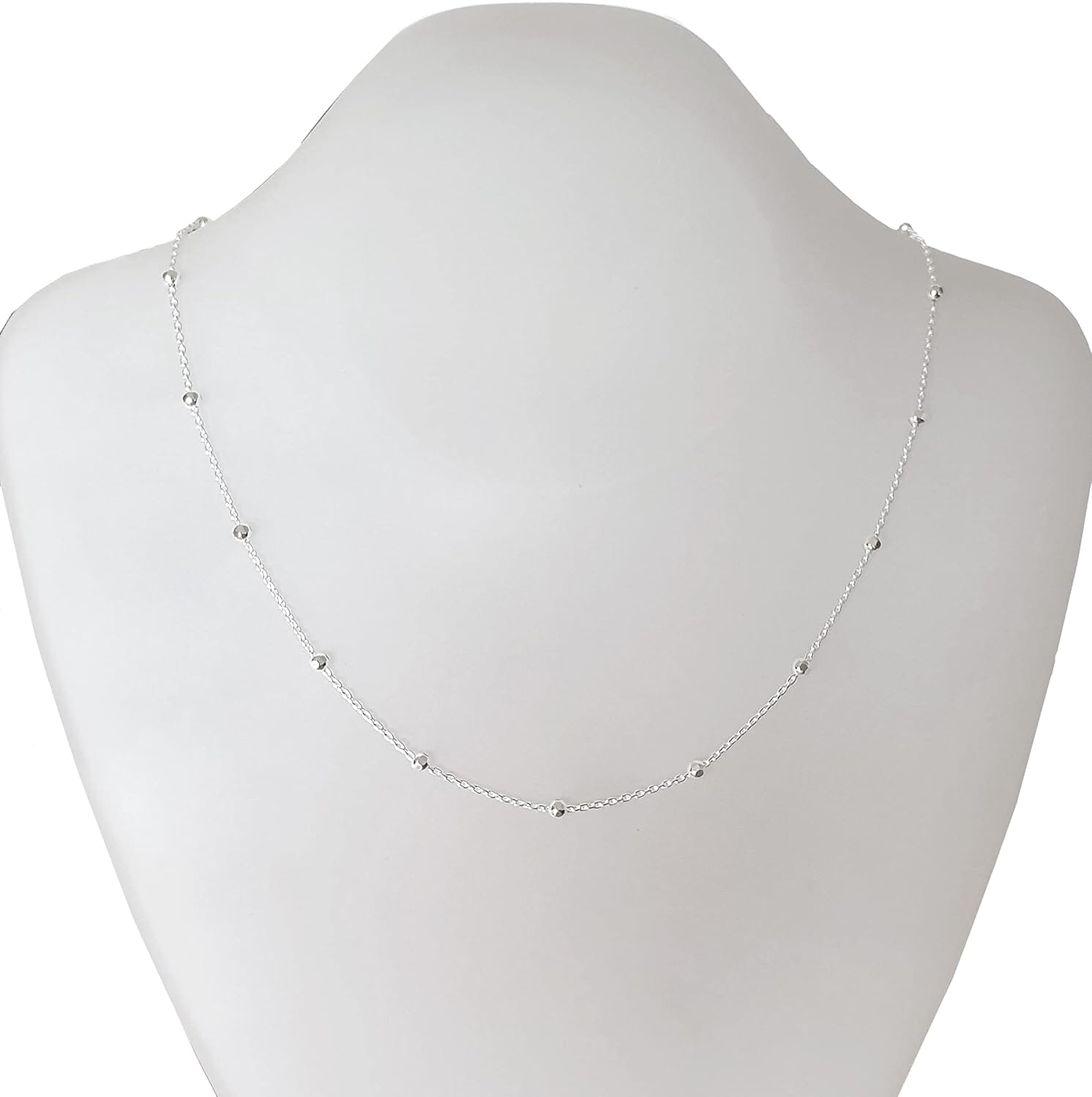 Schöner-SD Diamantierte Kugelkette aus 925 Silber