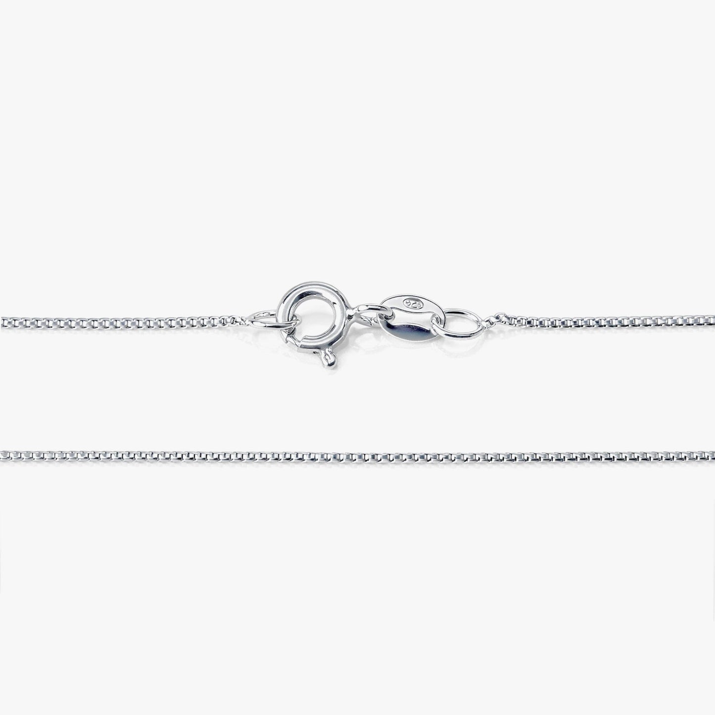 Feine Venezianerkette aus 925 Silber rhodiniert mit Federring