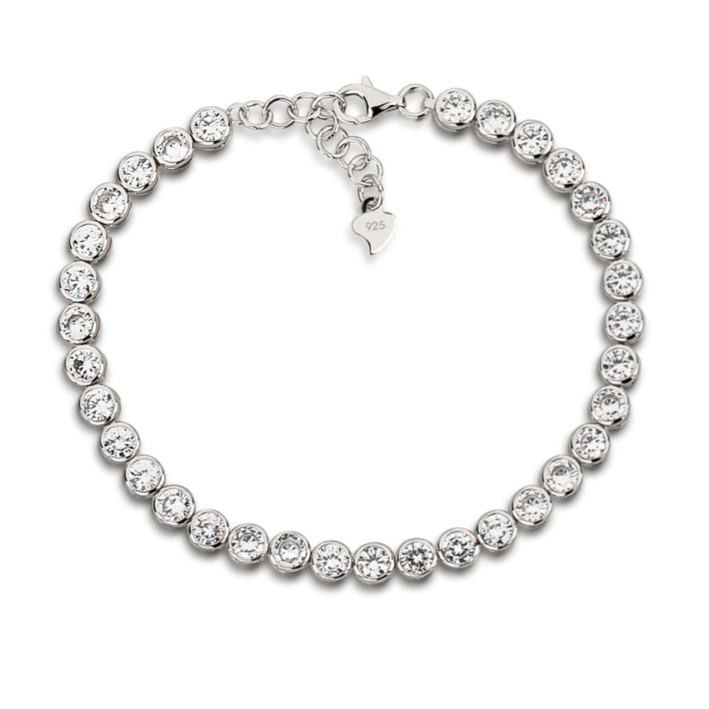 Armband Tennisarmband 5mm massiv 925 Silber mit Zirkonia Schöner-SD