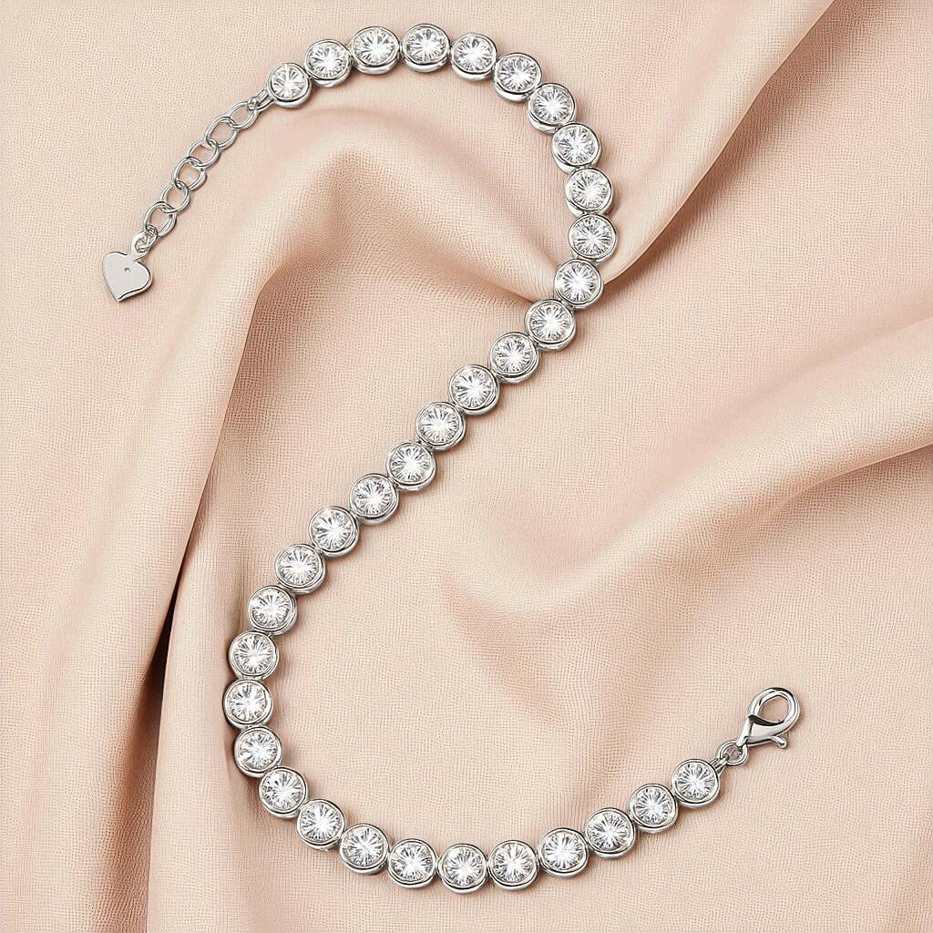 Armband Tennisarmband 5mm massiv 925 Silber mit Zirkonia Schöner-SD
