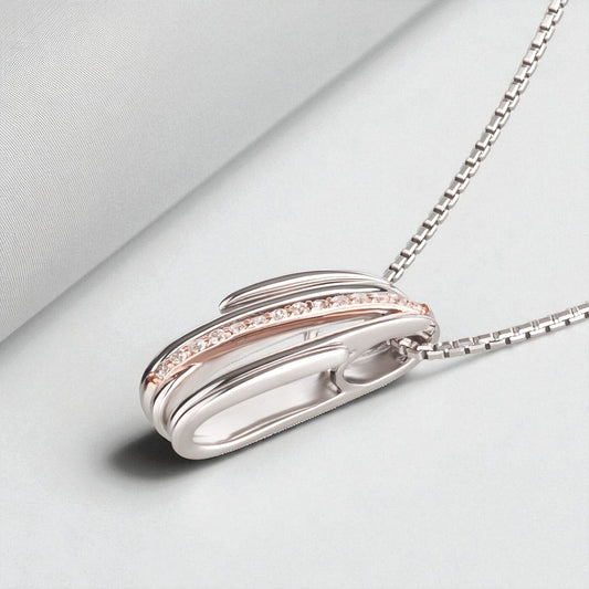 Kette mit Anhänger Anhängerkette Harmonie 925 Silber mit Zirkonia Schöner-SD