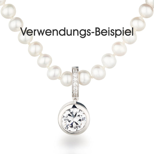 Anhänger Ketten-Einhänger 11mm Solitär Zirkonia 925 Silber Schöner-SD