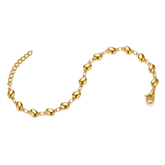 Armband Vergoldetes Damenarmband mit ovalen Gliedern Edelstahl Schöner-SD