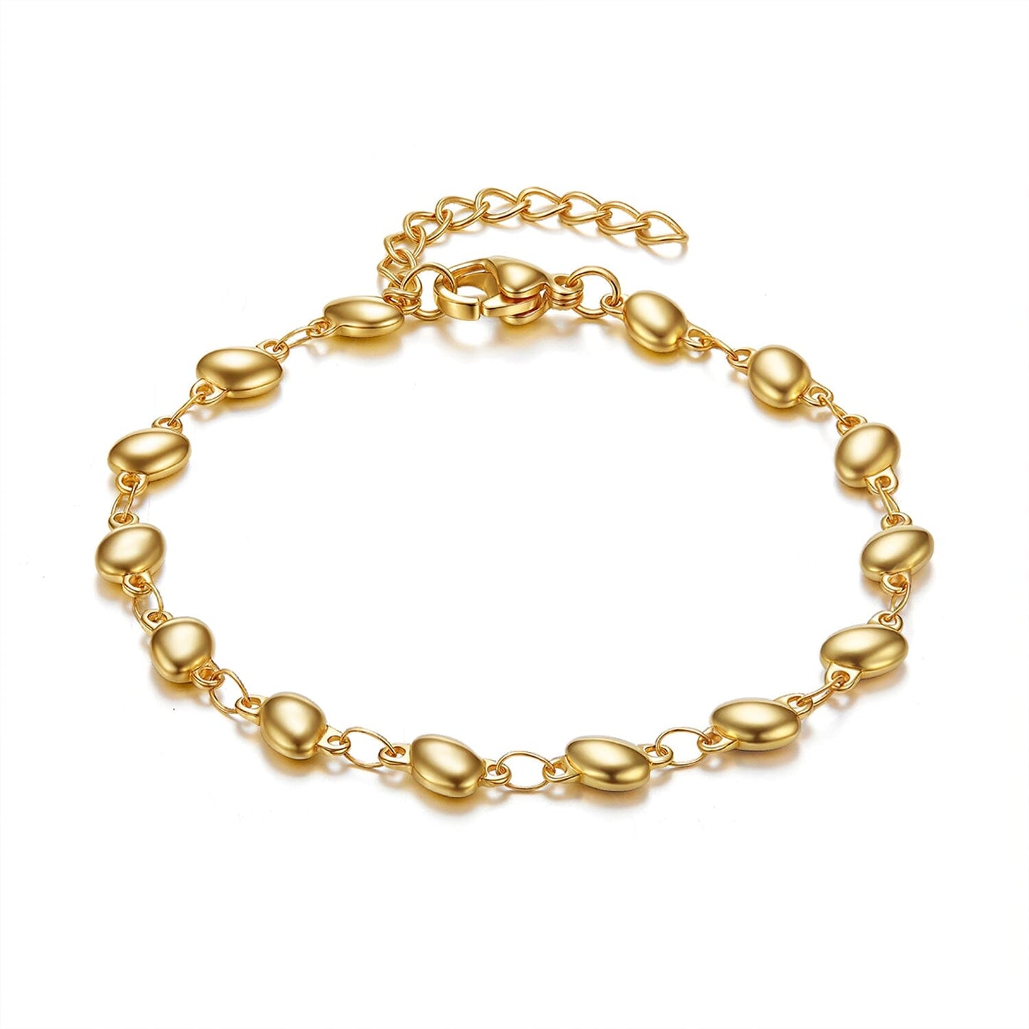 Armband Vergoldetes Damenarmband mit ovalen Gliedern Edelstahl Schöner-SD