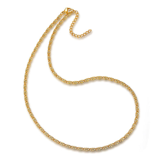 Halskette Vergoldete S-Panzerkette Edelstahl fein gemustert Schöner-SD
