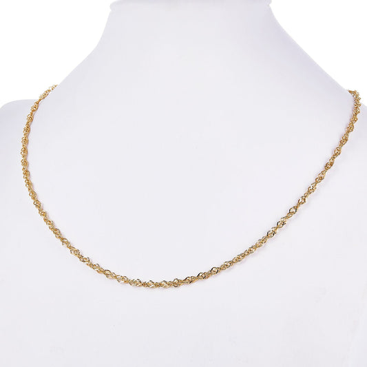 Halskette Singapurkette 2,6mm Edelstahl mit IP-Vergoldung Schöner-SD