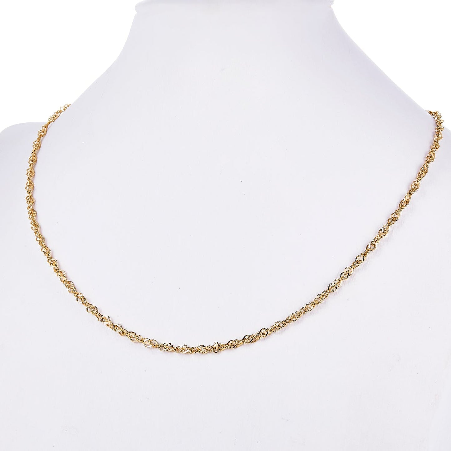 Halskette Singapurkette 2,6mm Edelstahl mit IP-Vergoldung Schöner-SD