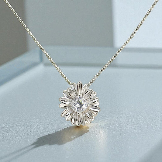 Kette mit Anhänger Blüten-Anhänger Kette Silber rhodiniert oder vergoldet Schöner-SD