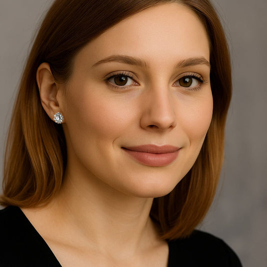 Ohrringe Blüten-Ohrstecker 925 Silber rhodiniert oder vergoldet Schöner-SD