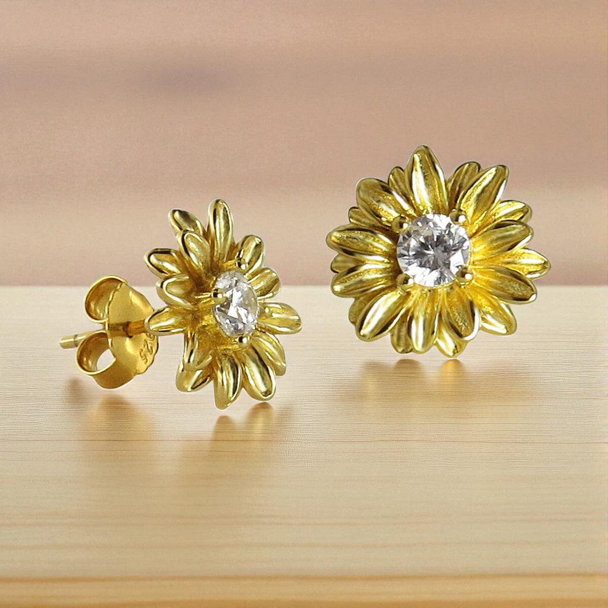 Ohrringe Blüten-Ohrstecker 925 Silber rhodiniert oder vergoldet Schöner-SD