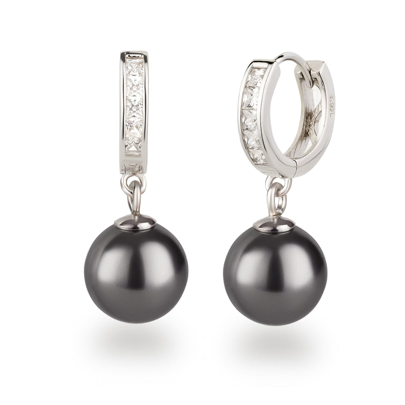 Ohrringe Ohrringe Creolen mit Perlen 925 Silber Schöner-SD