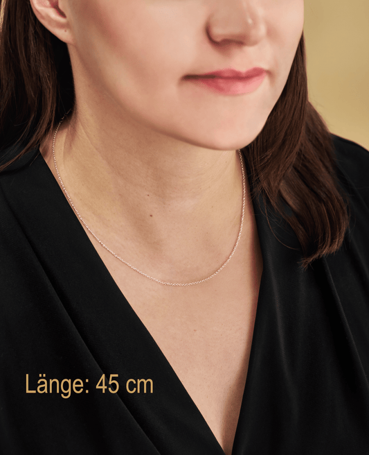 Halskette Feine Silberkette ohne Anhänger glitzernde Erbskette Schöner-SD