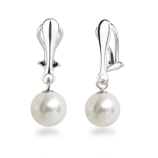 Ohrringe Ohrclips Perlen-Ohrhänger mit Clip-Verschluss Schöner-SD