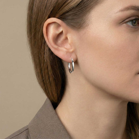 925 Silber Creolen 20mm – Hochglanzpoliert und Rhodiniert