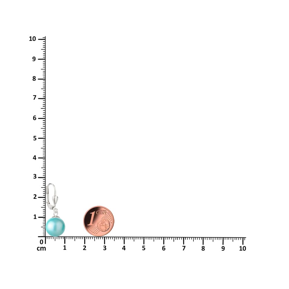 Ohrringe Perlenohrringe hängend 10mm Perle 925 Silber Farbwahl Schöner-SD