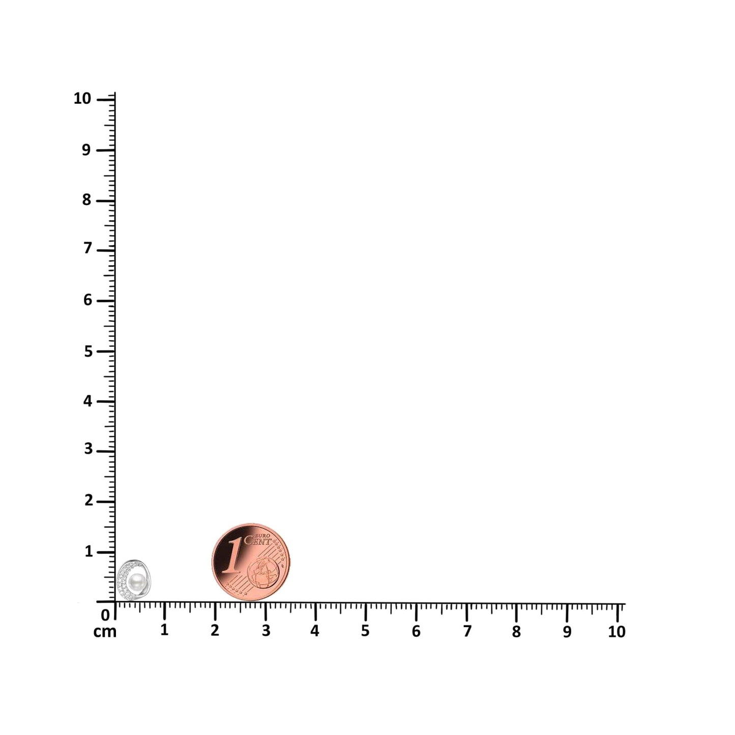 Ohrringe Kleine Perlenohrringe rund 925 Silber mit Zirkonia Schöner-SD