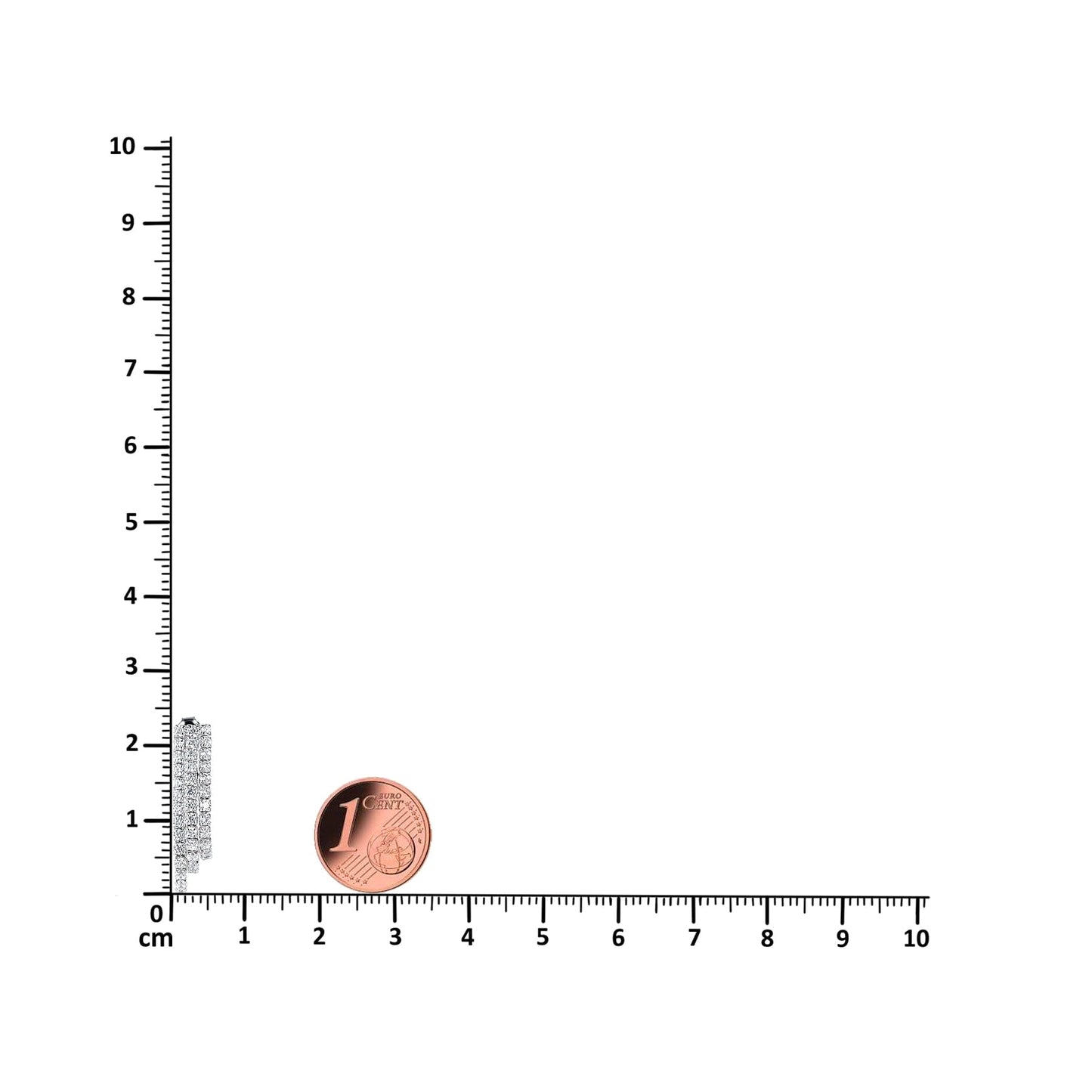 Ohrringe Strass Ohrringe 3-reihig hängend 925 Silber Schöner-SD