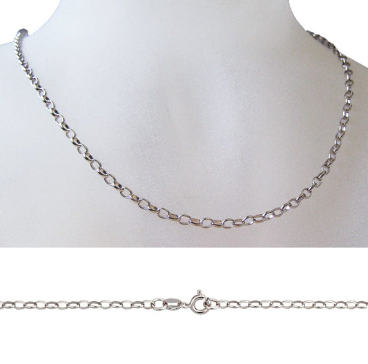 Halskette 925 Silber Kette Erbskette oval 2,8mm Stärke Schöner-SD