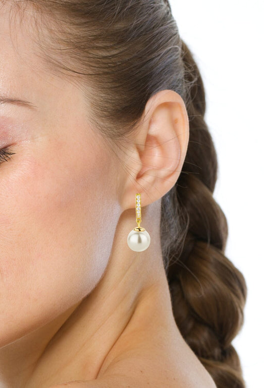 Schmuckset Vergoldetes Perlen-Schmuckset aus 925 Silber Schöner-SD