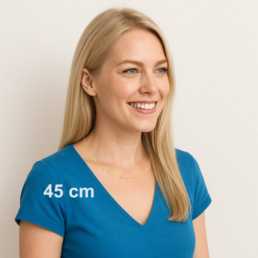 Halskette Vergoldete 925 Silber Singapurkette Halskette gedreht Schöner-SD