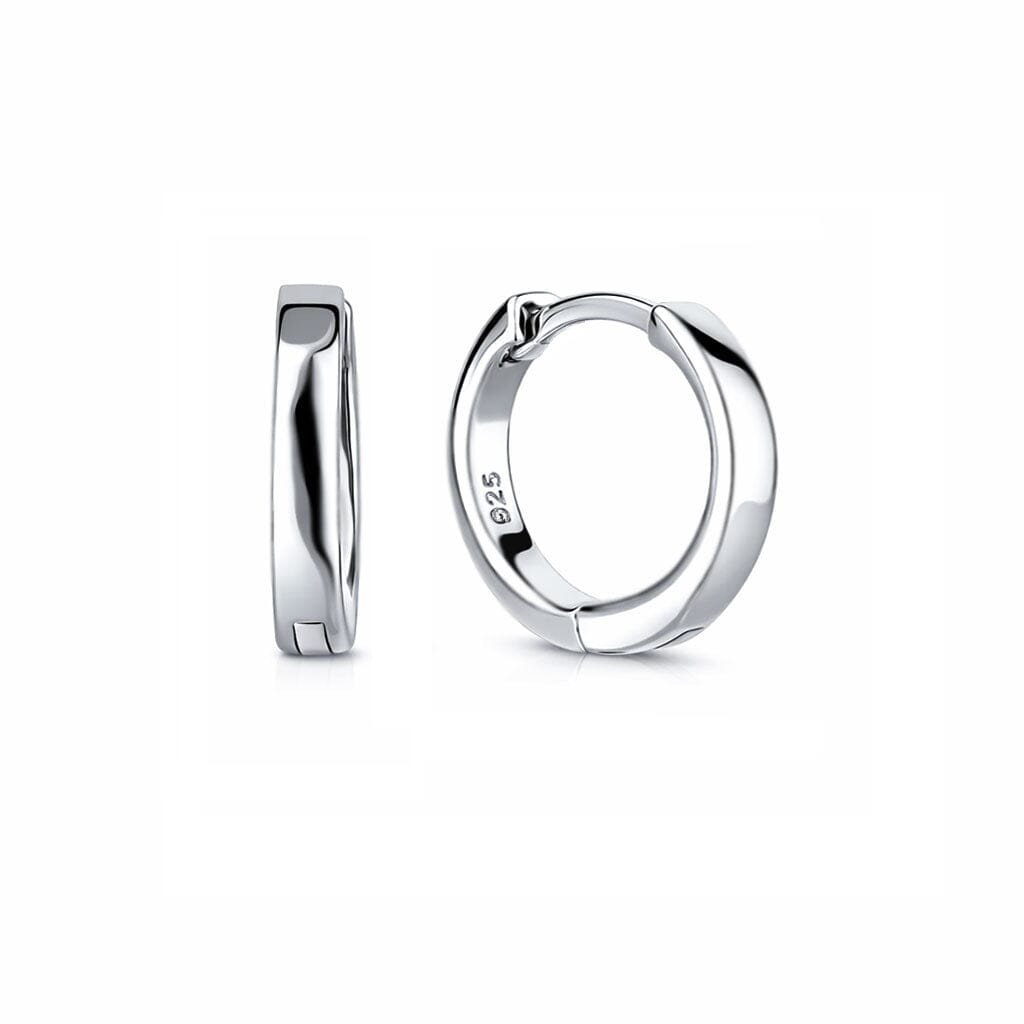Mini-Creole 10 mm aus 925 Silber rhodniert