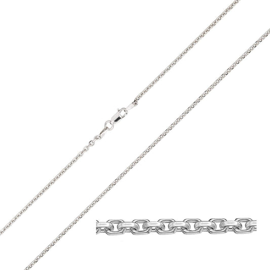 Schöner-SD Silberkette Ankerkette 2,5mm 925 Silber Rhodium