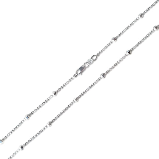 Schöner-SD Diamantierte Kugelkette aus 925 Silber