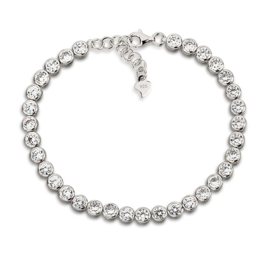 Armband Tennisarmband 5mm massiv 925 Silber mit Zirkonia Schöner-SD 