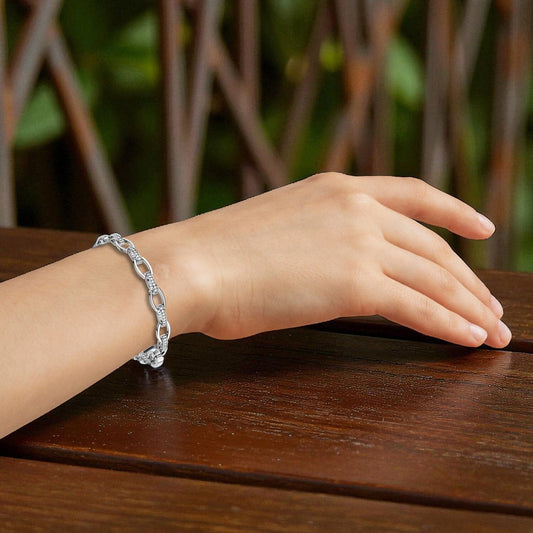 Armband Gliederarmband 925 Silber mit Zirkonia Schöner-SD 