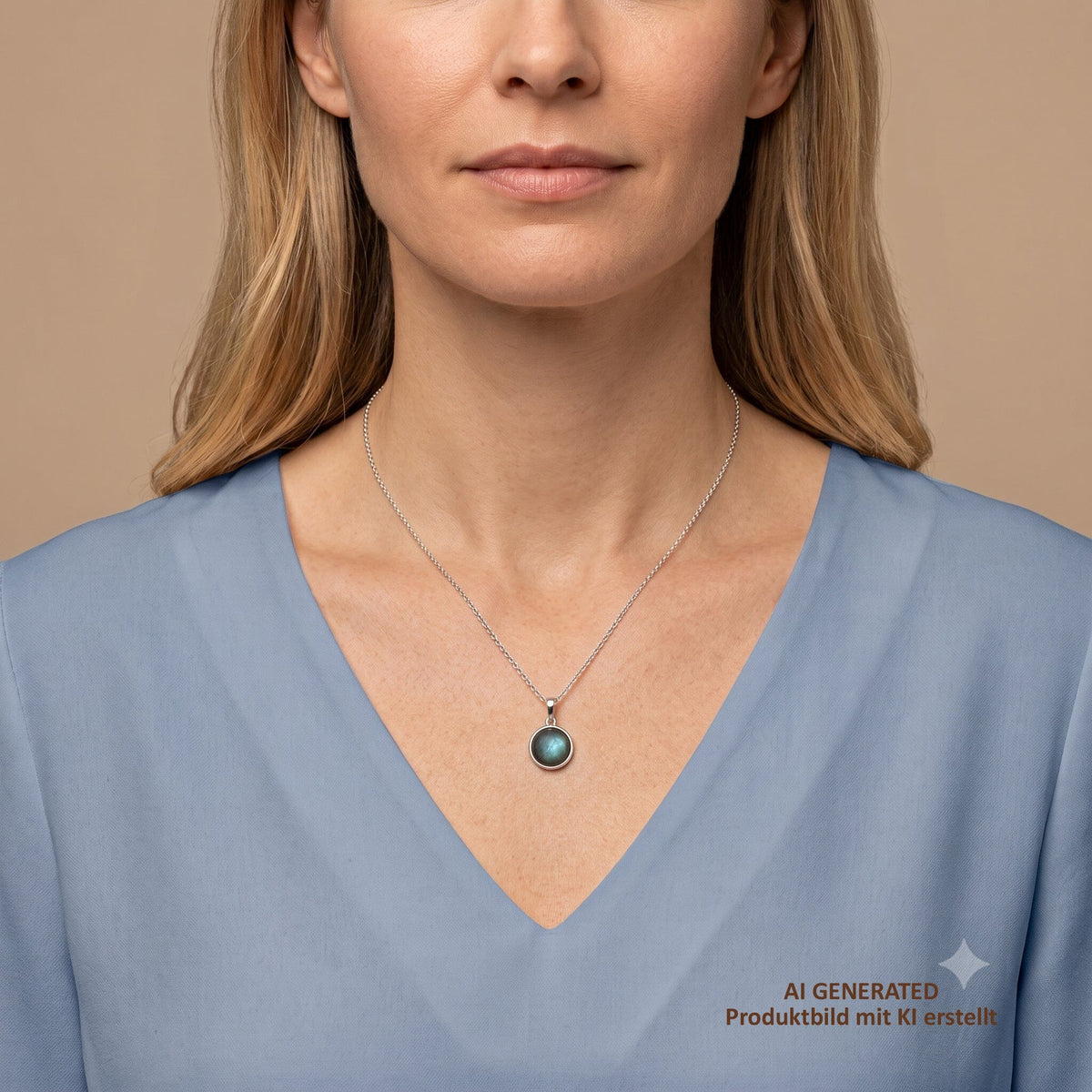 Anhänger Labradorit-Anhänger mit blauem Schimmer ohne Kette Schöner-SD 
