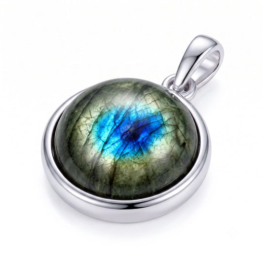 Anhänger Labradorit-Anhänger mit blauem Schimmer ohne Kette Schöner-SD 