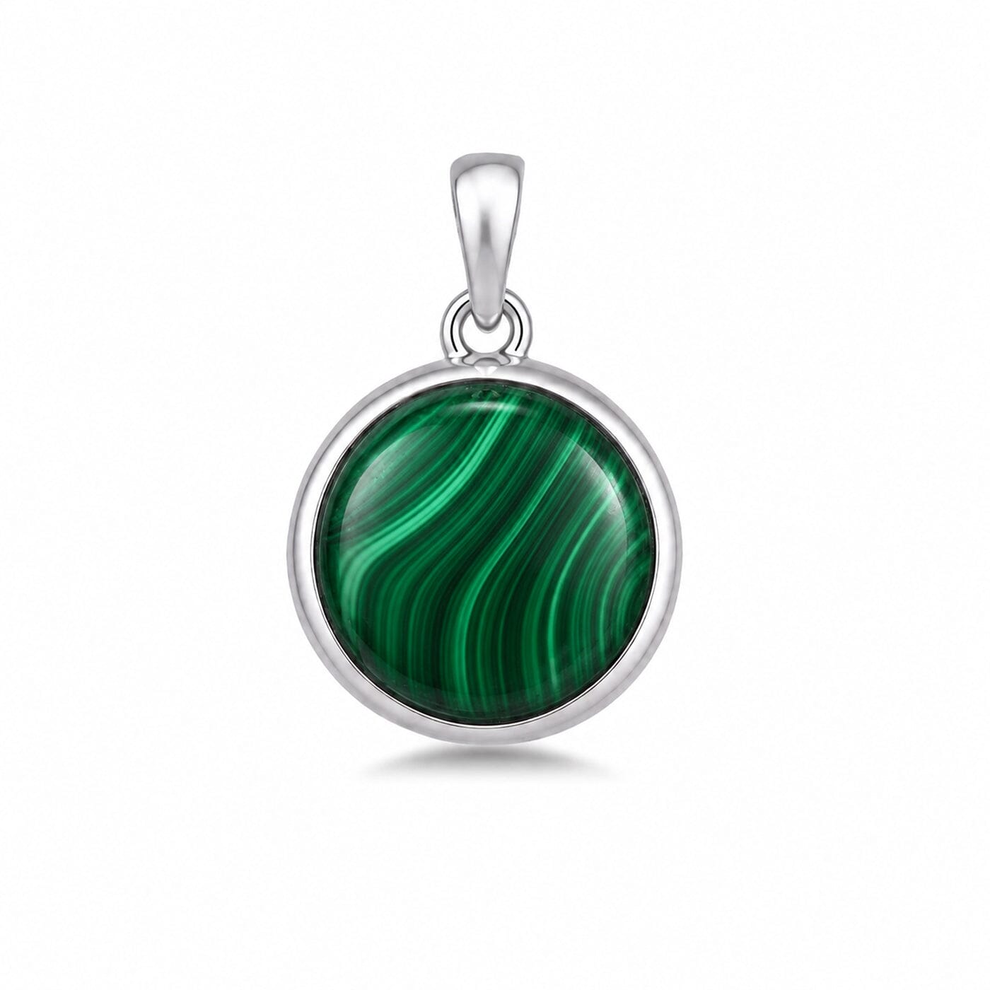 Anhänger Malachit-Anhänger aus 925 Silber ohne Kette Schöner-SD 