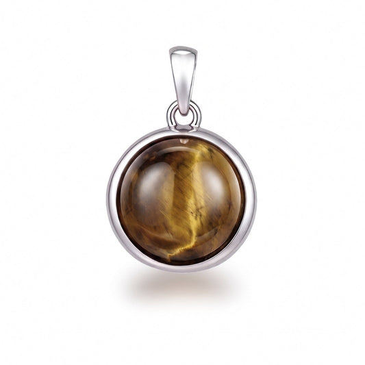 Anhänger Tigerauge-Anhänger aus 925 Silber ohne Kette Schöner-SD 
