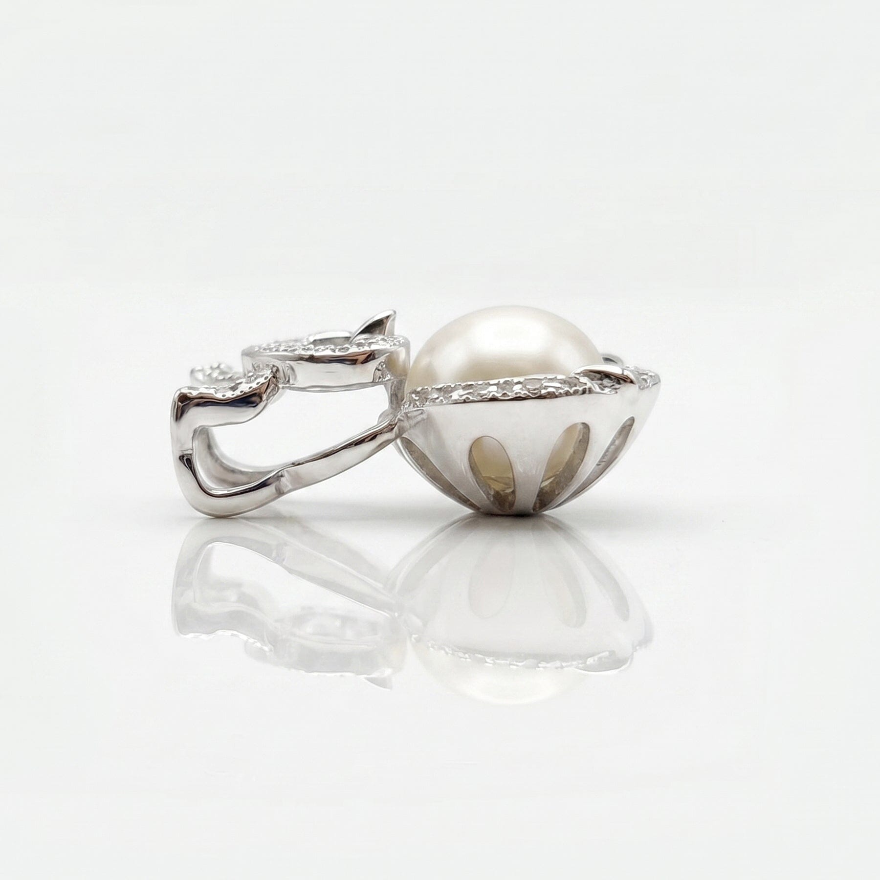 Anhänger Eulen Anhänger 925 Silber mit Süßwasserperle & Zirkonia Schöner-SD 