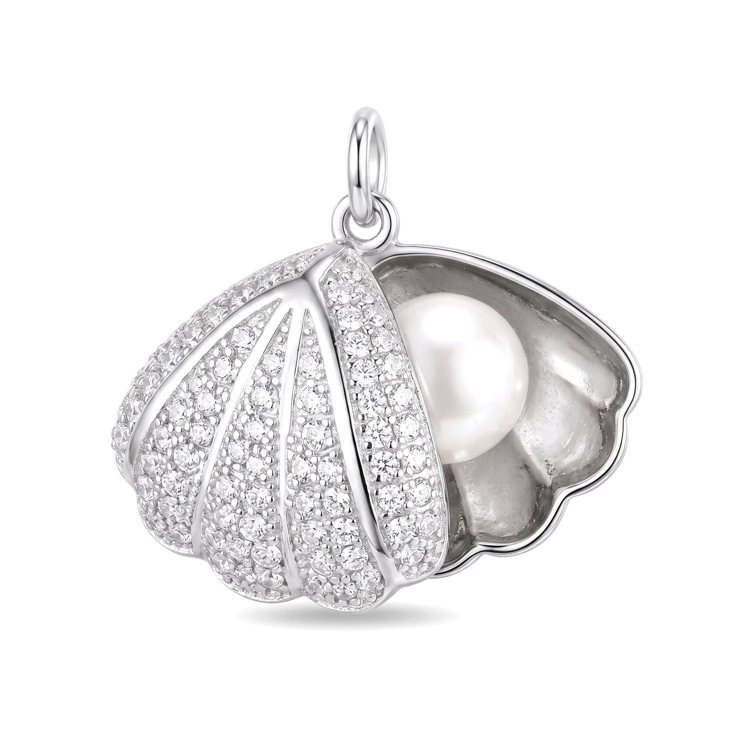 Anhänger Muschel-Anhänger 925 Silber mit verborgener Perle Schöner-SD 