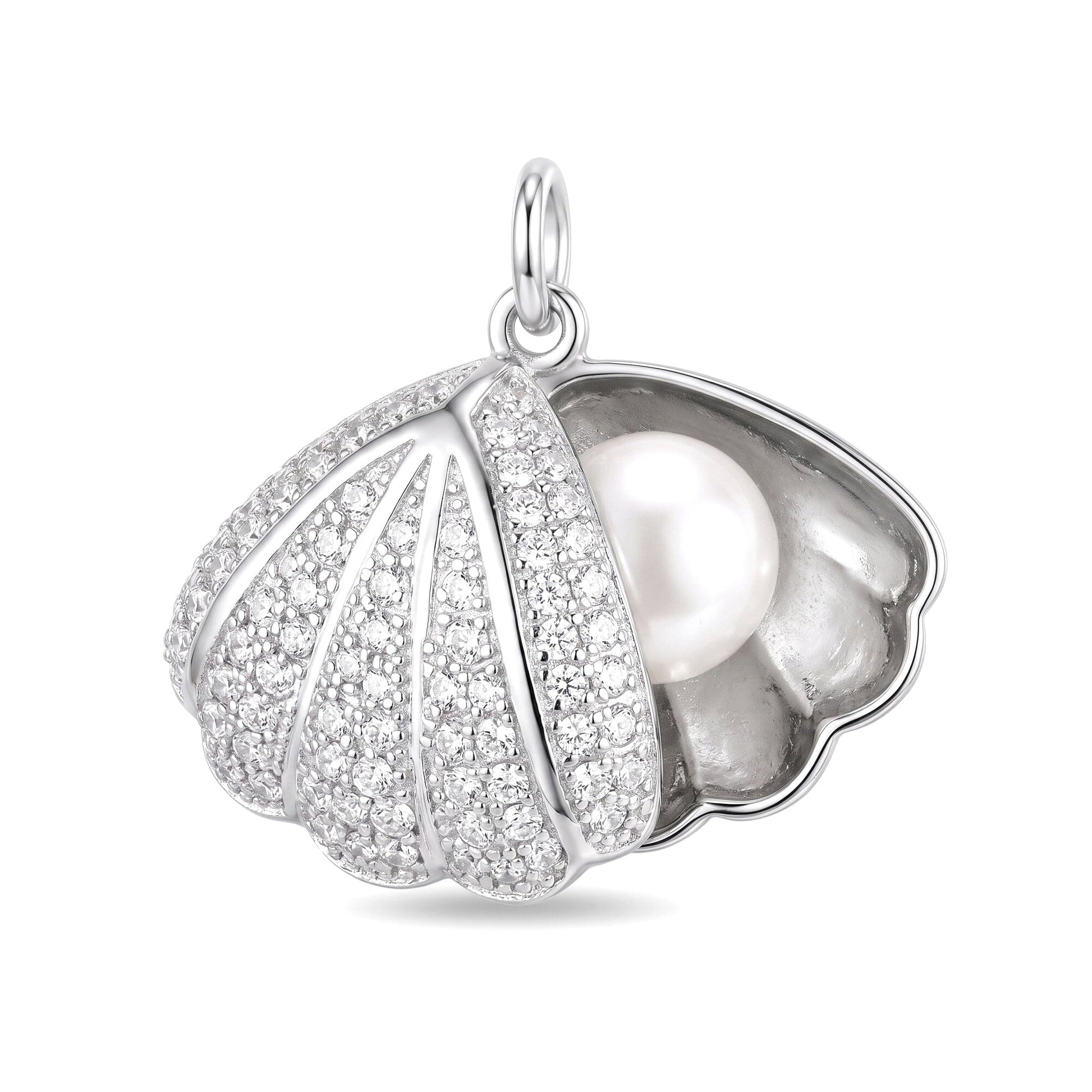 Anhänger Muschel-Anhänger 925 Silber mit verborgener Perle Schöner-SD 
