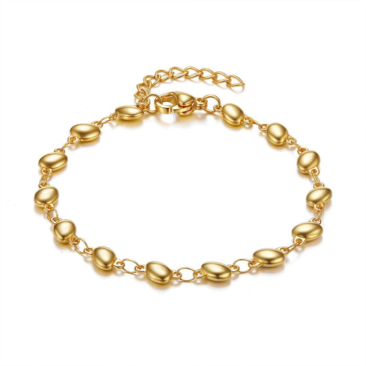 Armband Vergoldetes Damenarmband mit ovalen Gliedern Edelstahl Schöner-SD 