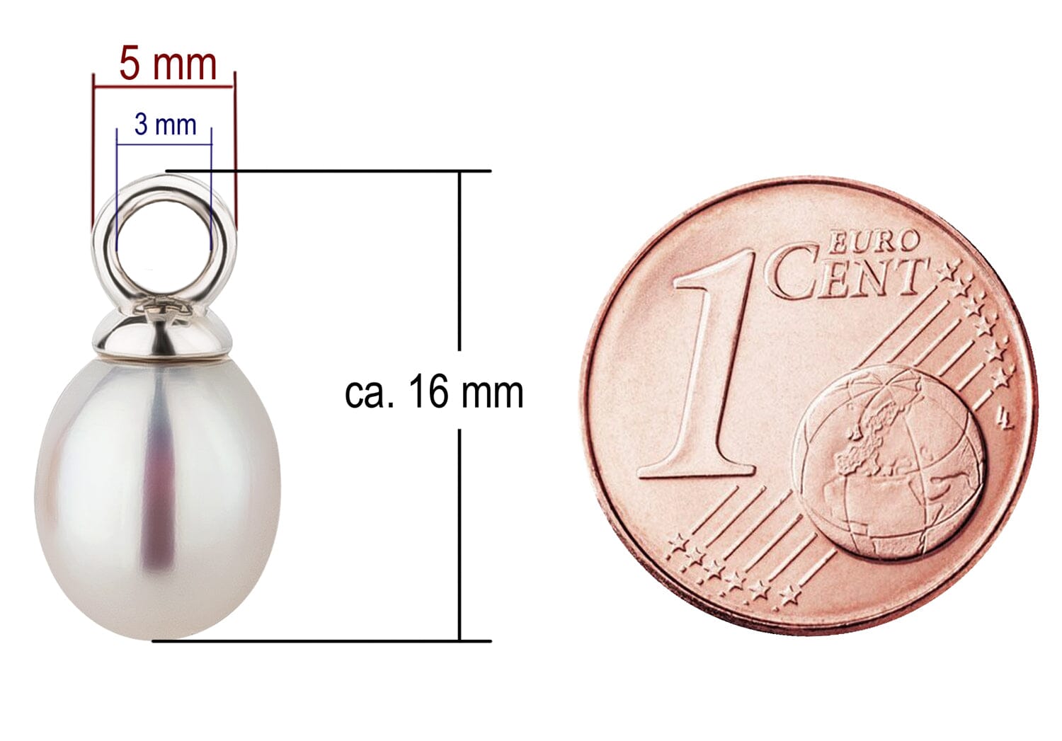 Einhänger Schöner-SD Creolenanhänger Süßwasserperle 925 Silber Schöner-SD 