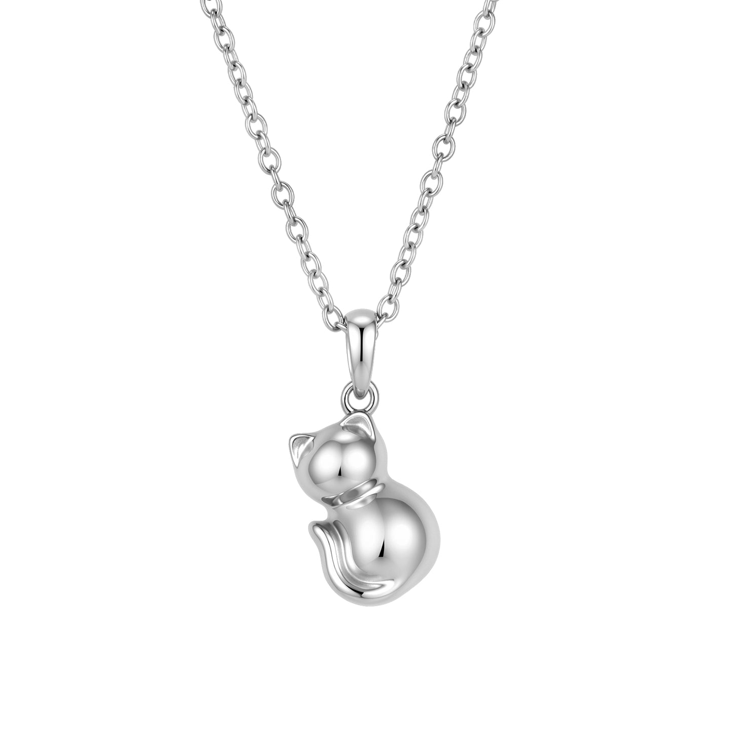 Katzenanhänger Kette 925 Silber | kleiner Kätzchen Anhänger