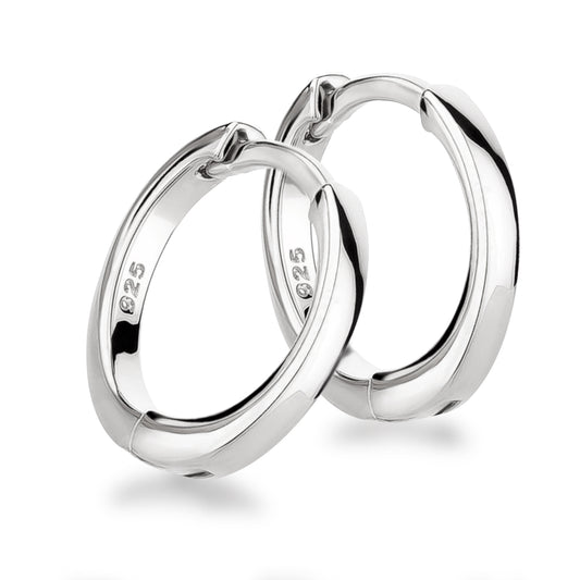 925 Silber Creolen 13mm massiv – Vergoldet, Silber oder Rhodiniert