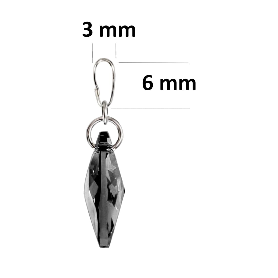 Anhänger Kleiner Tropfen Anhänger 16mm Markenkristall, Farbwahl Schöner-SD 
