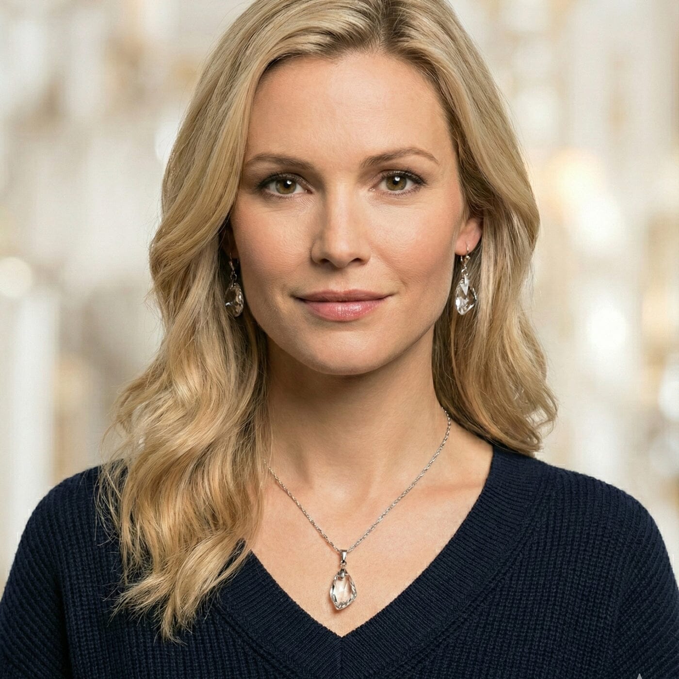 Schmuckset Galactic Kristall Schmuckset klar 925 Silber rhodiniert Schöner-SD 