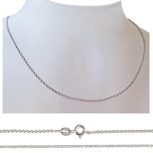 Halskette 925 Silber Erbskette 1,6 mm unisex viele Längen Schöner-SD 