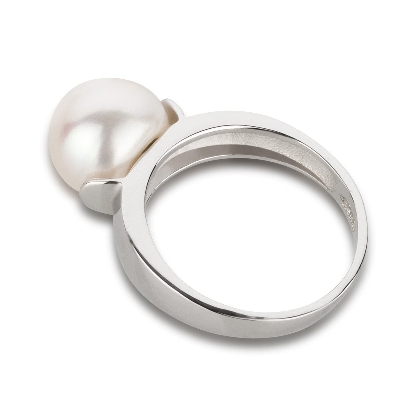 Ring Perlenring mit 9 mm großer Süßwasserperle 925 Silber Schöner-SD 