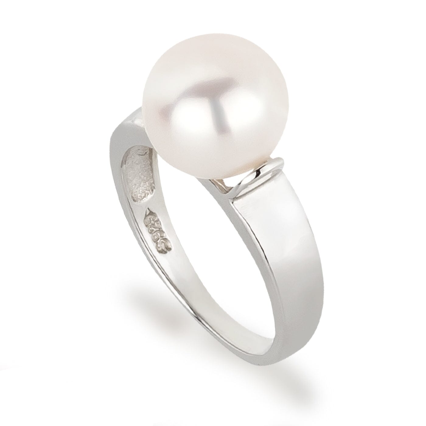 Ring Perlenring mit 9 mm großer Süßwasserperle 925 Silber Schöner-SD 