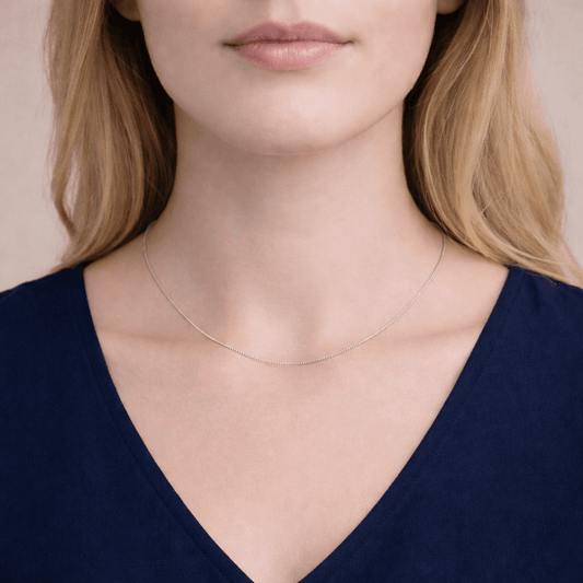 Halskette Feine Venezianerkette 925 Silber rhodiniert 36 - 45 cm Schöner-SD 