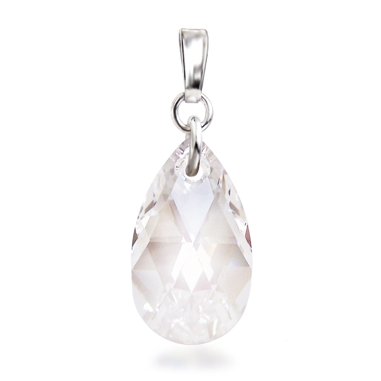 Anhänger Crystal Moonlight Pear-shaped Tropfen Kristall 22mm mit 925 Silber Öse von  Schöner-SD